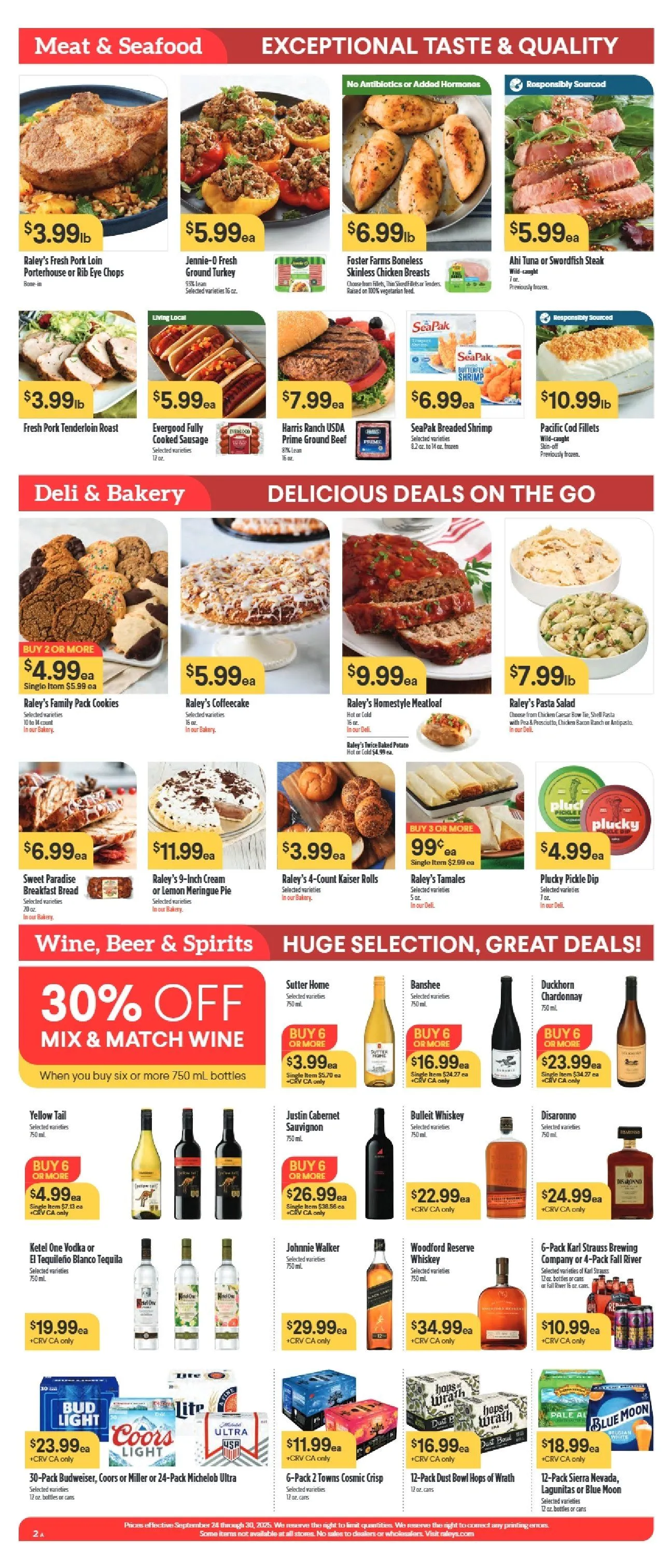 Weekly promotion Raley's Sales spanning from September 24 to September 30 2025 - Page 2 for Catalogue 365