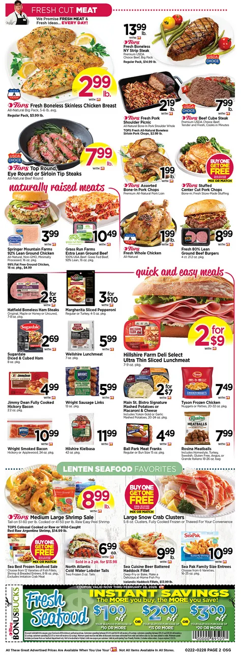 Weekly ad Tops Friendly Markets lSales from February 22 to February 28 2026 - Page 2