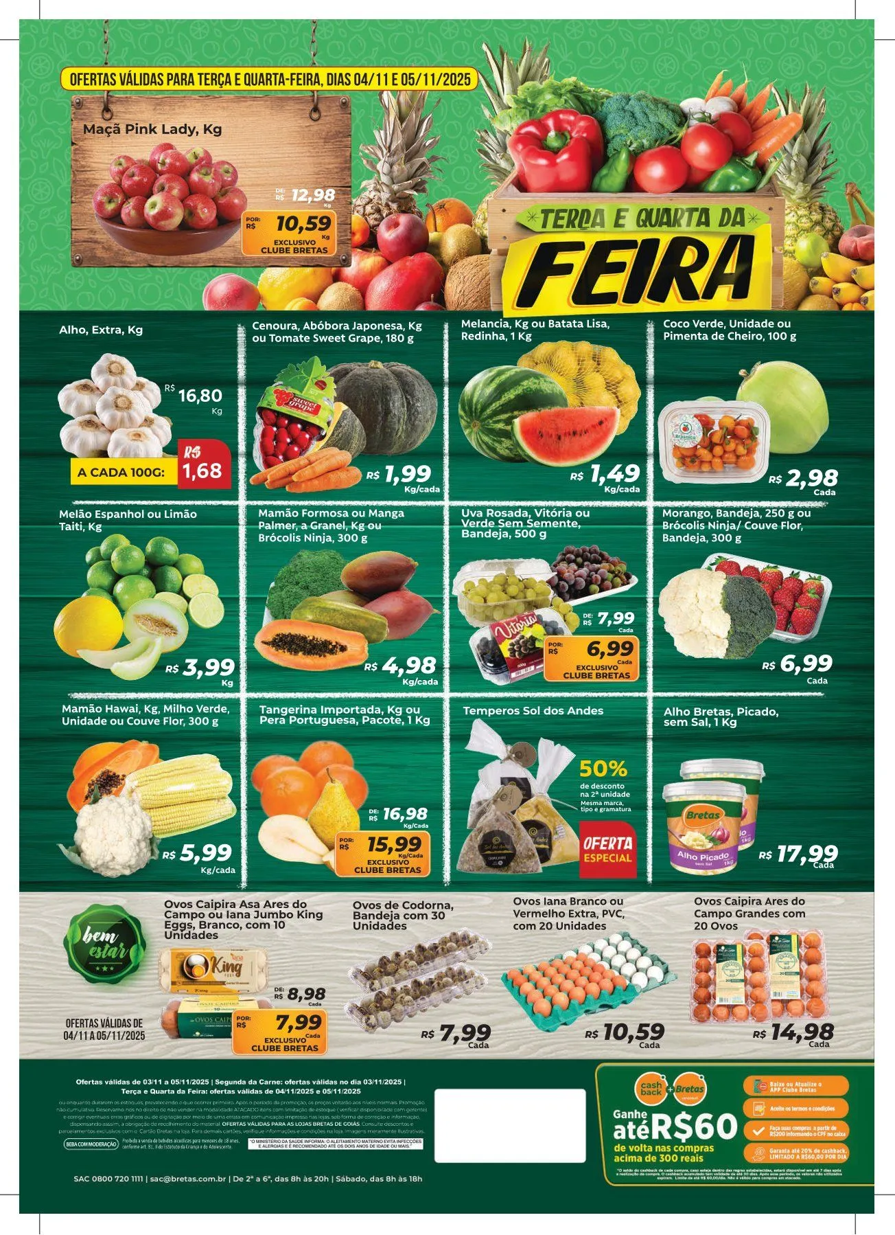 Encarte de  Folhetos Bretas 3 de novembro até 5 de novembro 2025 - Pagina 2