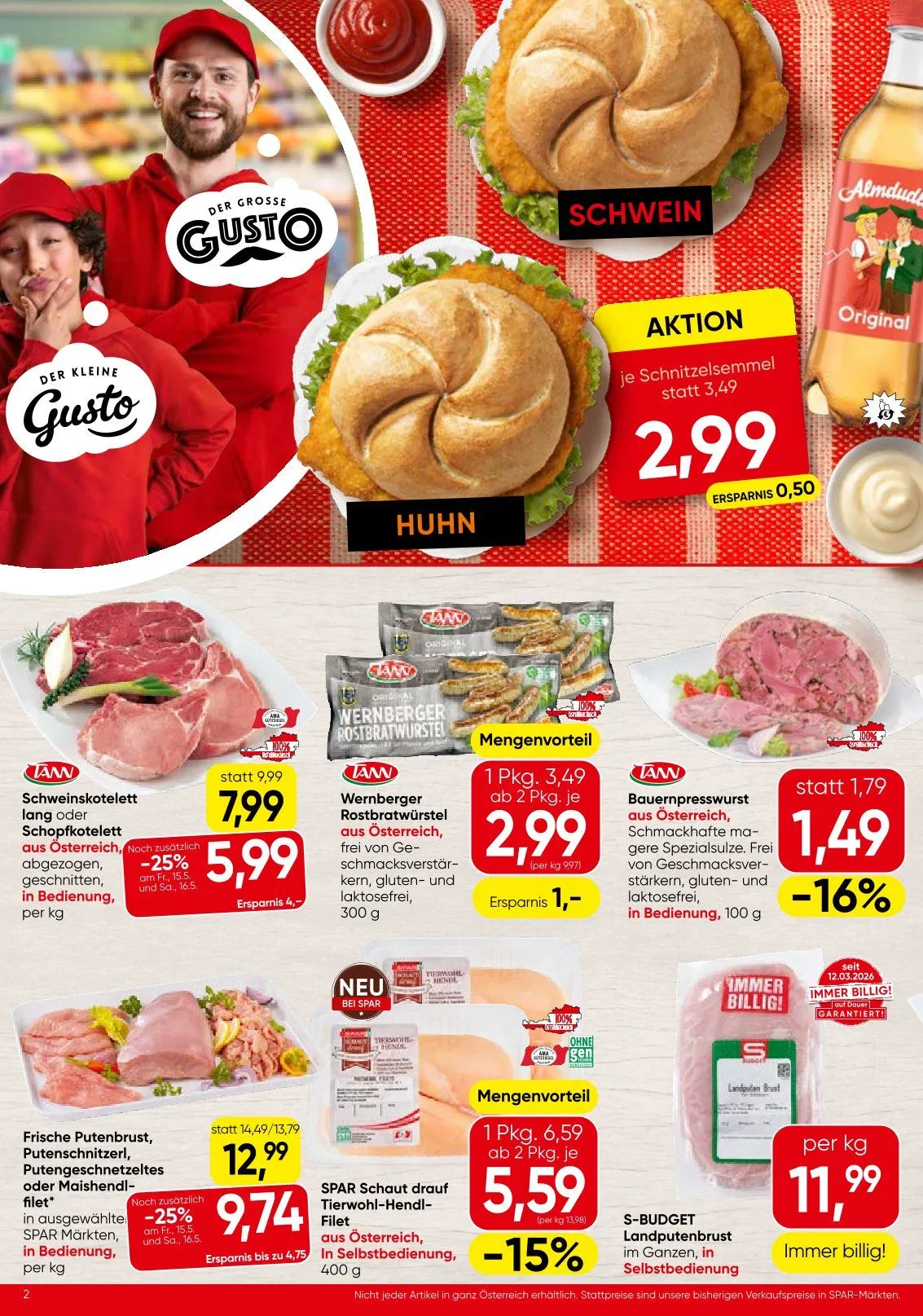 SPAR Prospekte  von 13. Mai bis 20. Mai 2026 - Flugblätt seite  2
