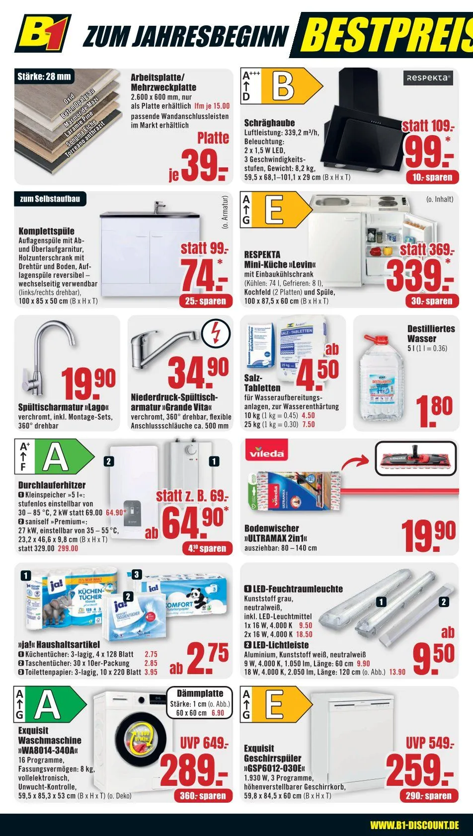 B1 Discount Baumarkt von 27. Dezember bis 2. Januar 2026 - Prospekt seite 2