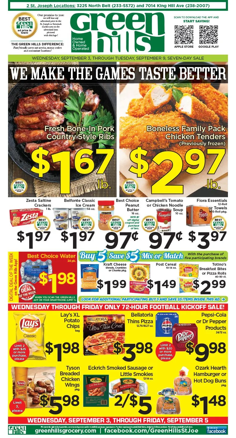 Weekly ad Green Hills Grocery Sales from September 3 to September 9 2025 - Page 1