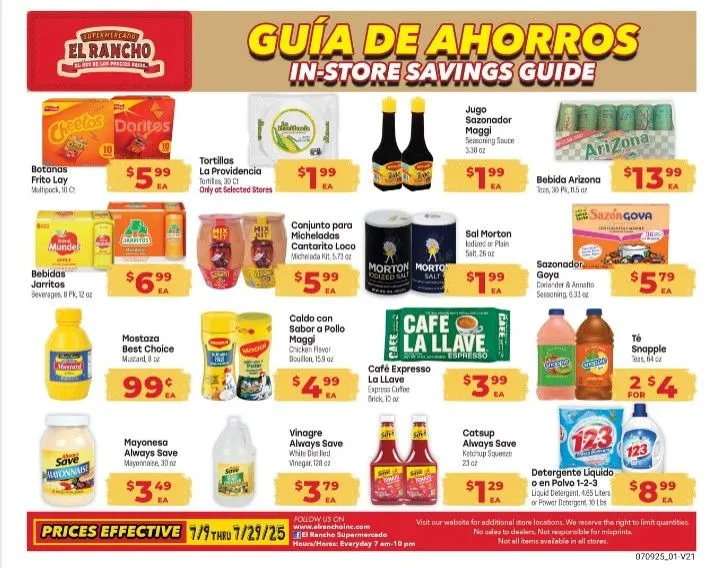 Weekly ad El Rancho Sales from July 9 to July 29 2025 - Page 