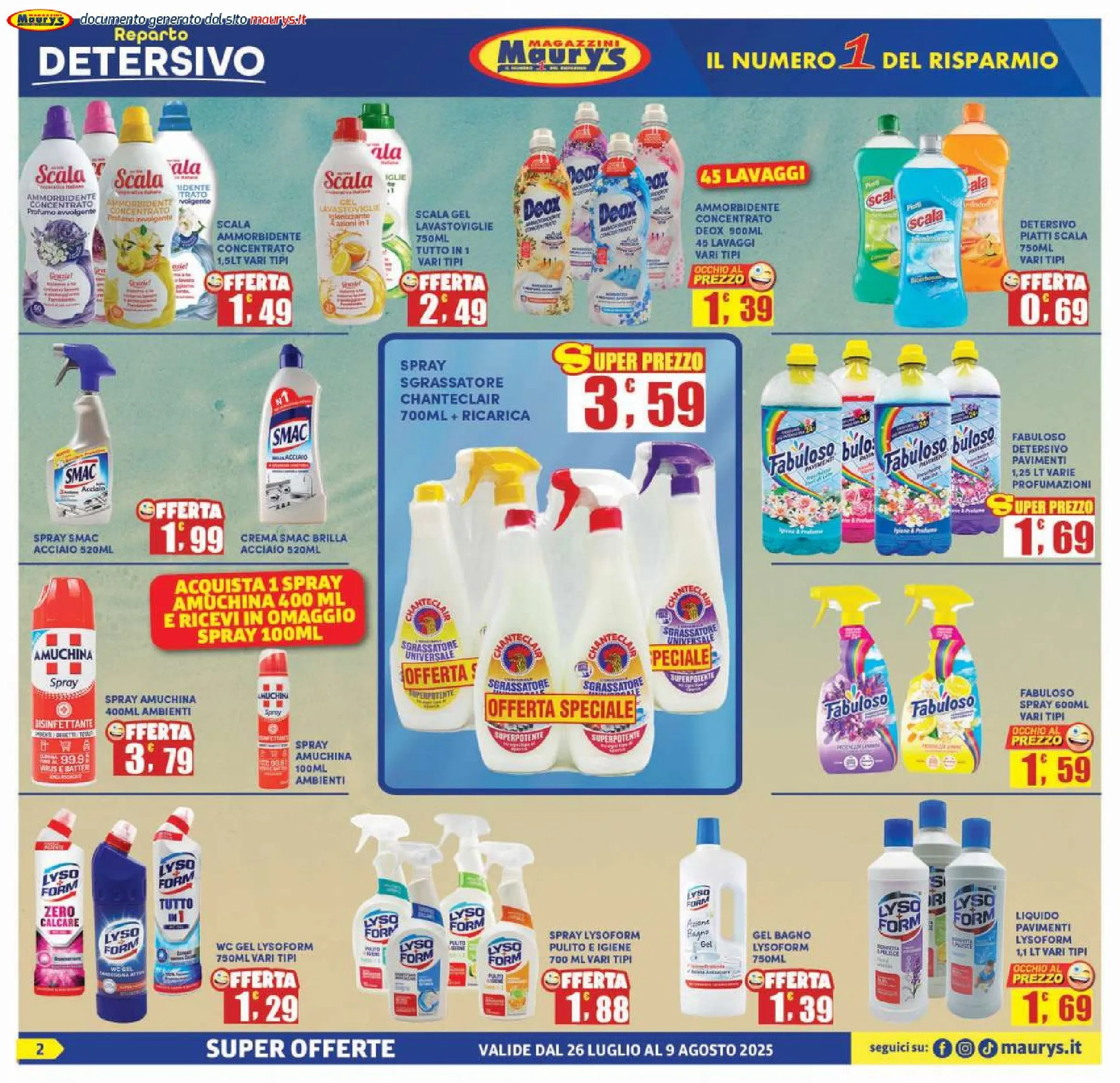 Maury's Volantino da 25 luglio a 9 agosto di 2025 - Pagina del volantino 2