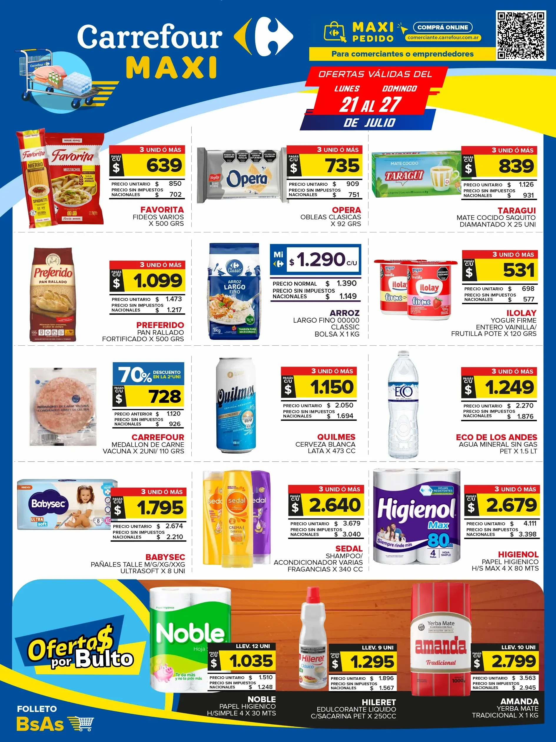 Ofertas de Ofertas Carrefour 21 de julio al 27 de julio 2025 - Página 1 del catálogo