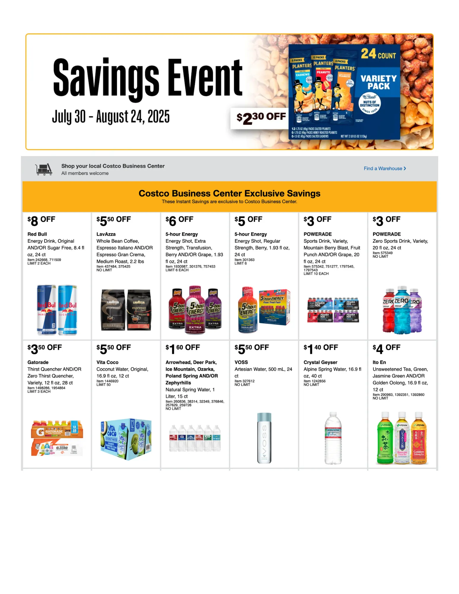 Weekly ad Savings Event from July 30 to August 24 2025 - Page 1