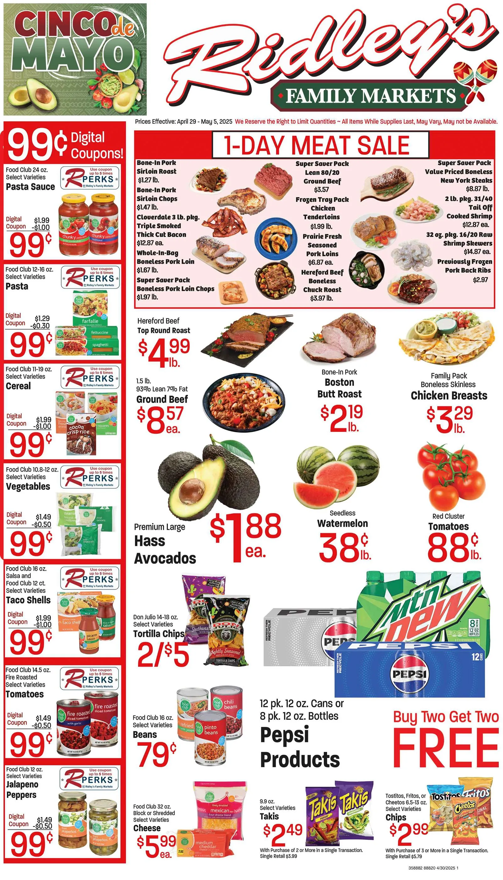 Weekly ad Ridley's Family Markets Deals from April 29 to May 6 2025 - Page