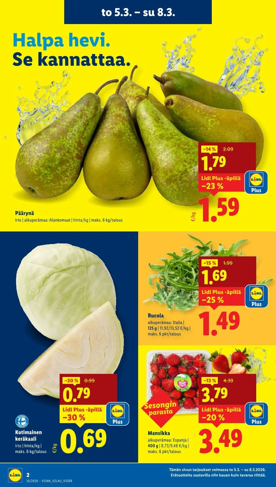 Kaupan Lidl uusimmat voimassa alkaen 5. maaliskuuta - 8. maaliskuuta 2026 - Tarjouslehti sivu 2