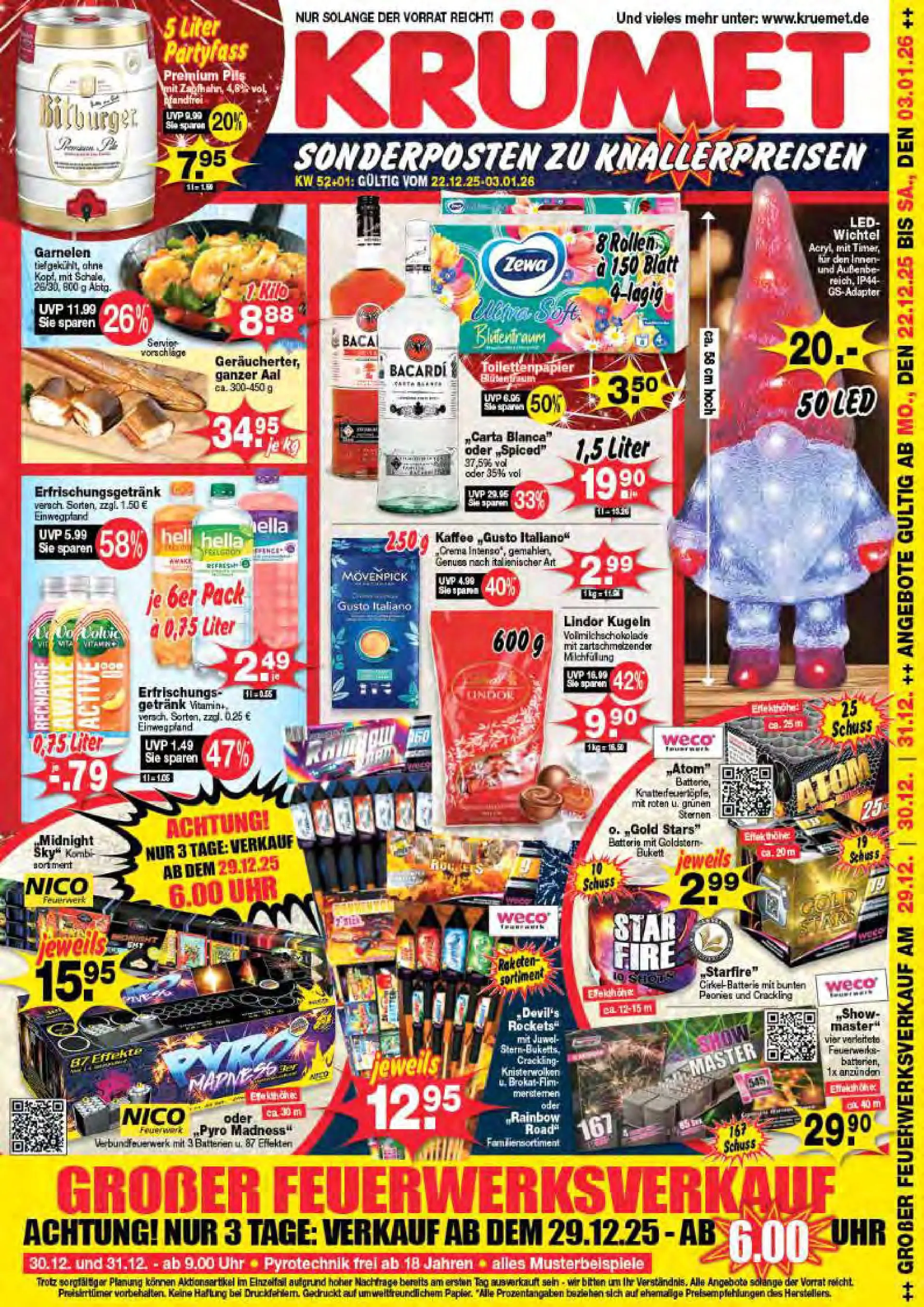 Krümet Sonderposten Angebote von 22. Dezember bis 3. Januar 2026 - Prospekt seite 1