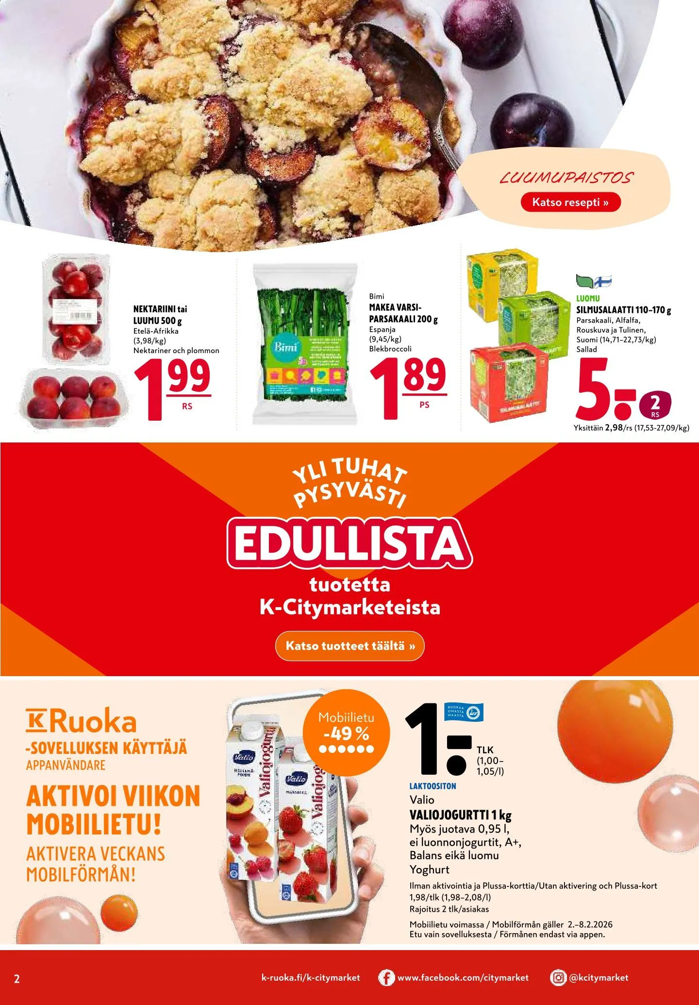 Kaupan K-Citymarket uusimmat tarjoukset voimassa alkaen 4. helmikuuta - 8. helmikuuta 2026 - Tarjouslehti sivu 2