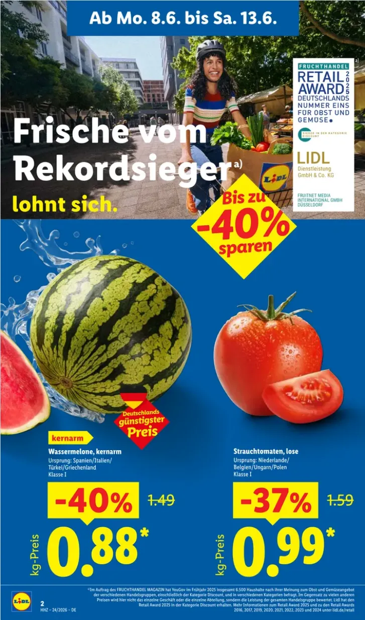 Lidl Prospekte von 8. Juni bis 13. Juni 2026 - Prospekt seite 2