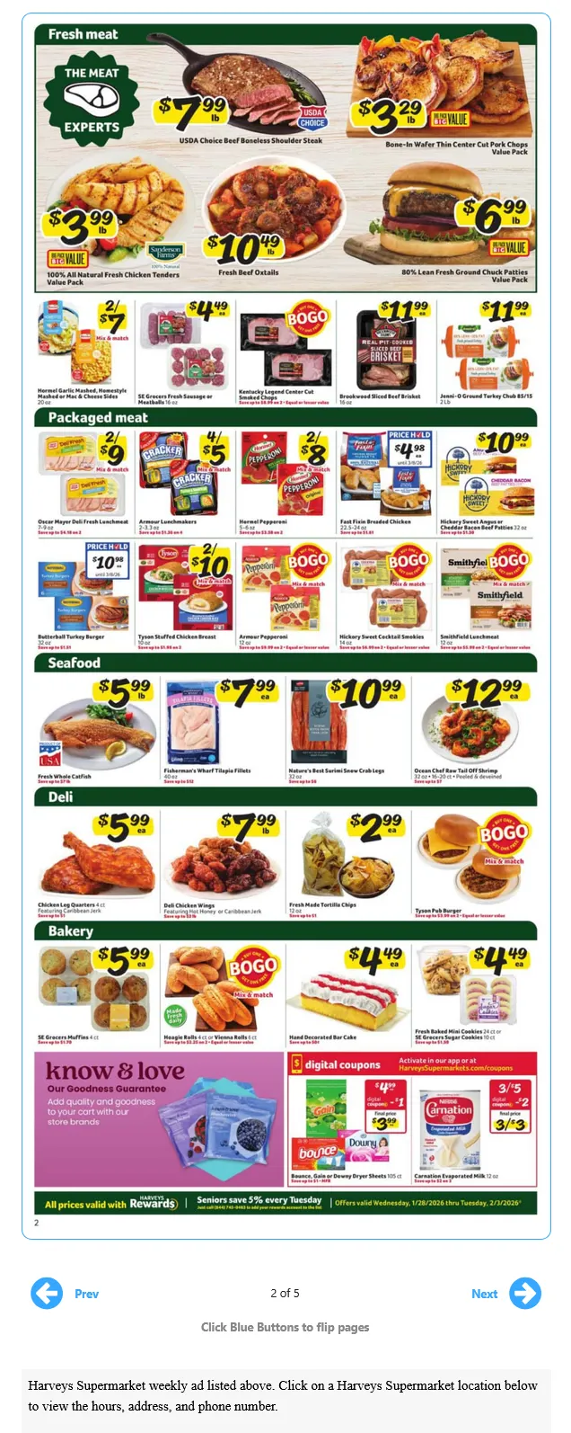 Weekly promotion Harveys Supermarket Sales spanning from January 28 to February 2 2026 - Page 2 for Catalogue 365
