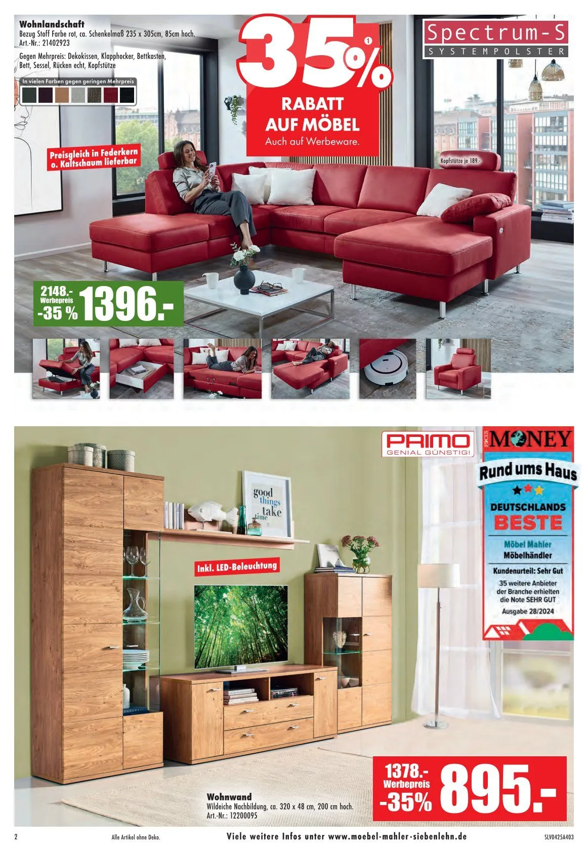 Möbel Mahler Prospekt von 1. April bis 29. April 2025 - Prospekt seite 2