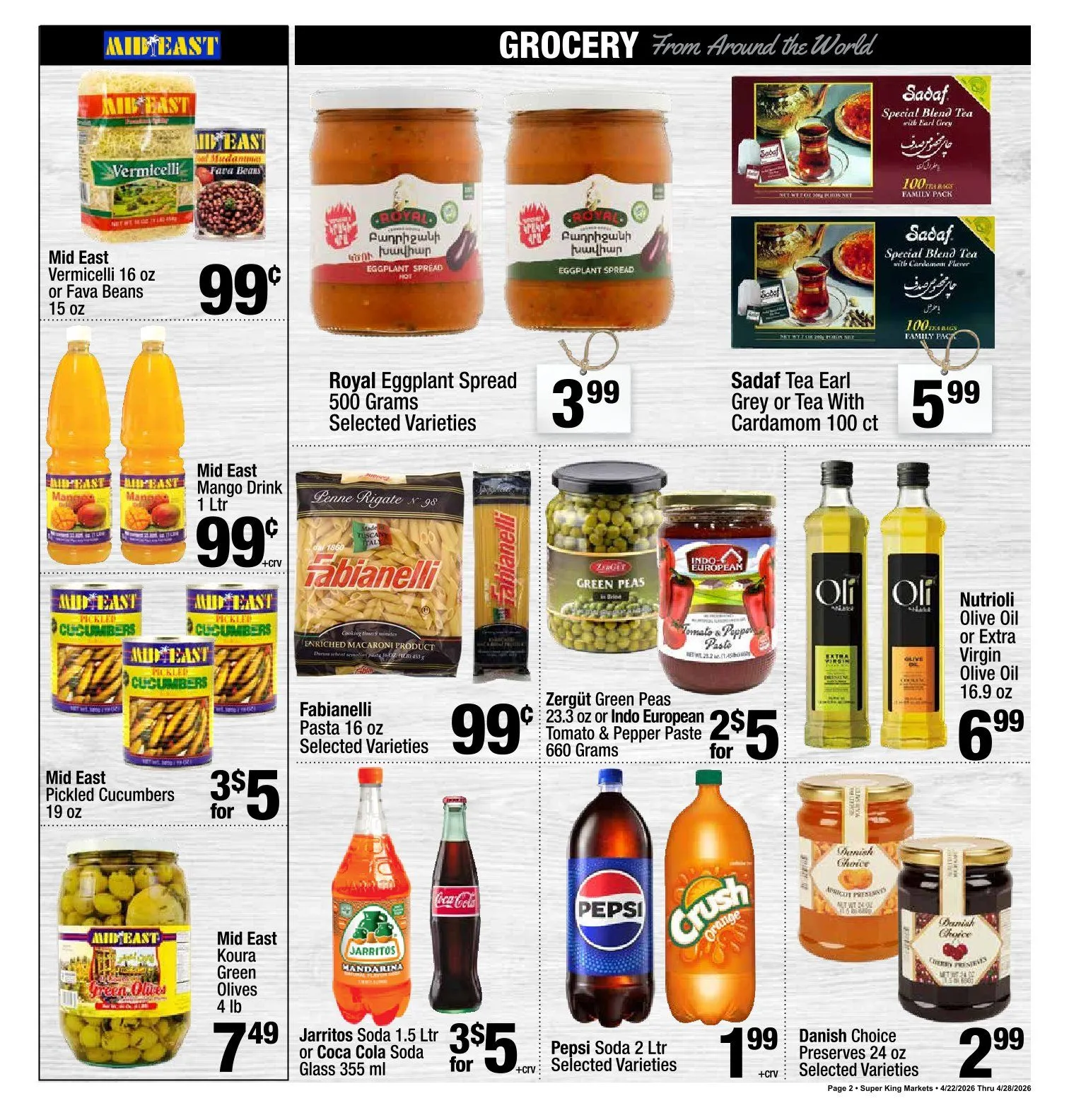 Weekly promotion Super King Markets Sales spanning from April 22 to April 28 2026 - Page 2 for Catalogue 365