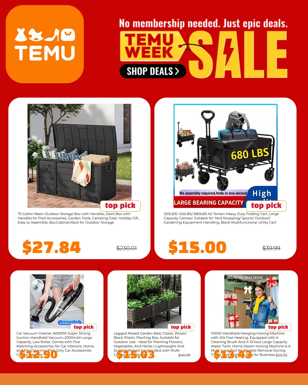 Weekly ad Temu Sales from May 8 to May 26 2026 - Page 1