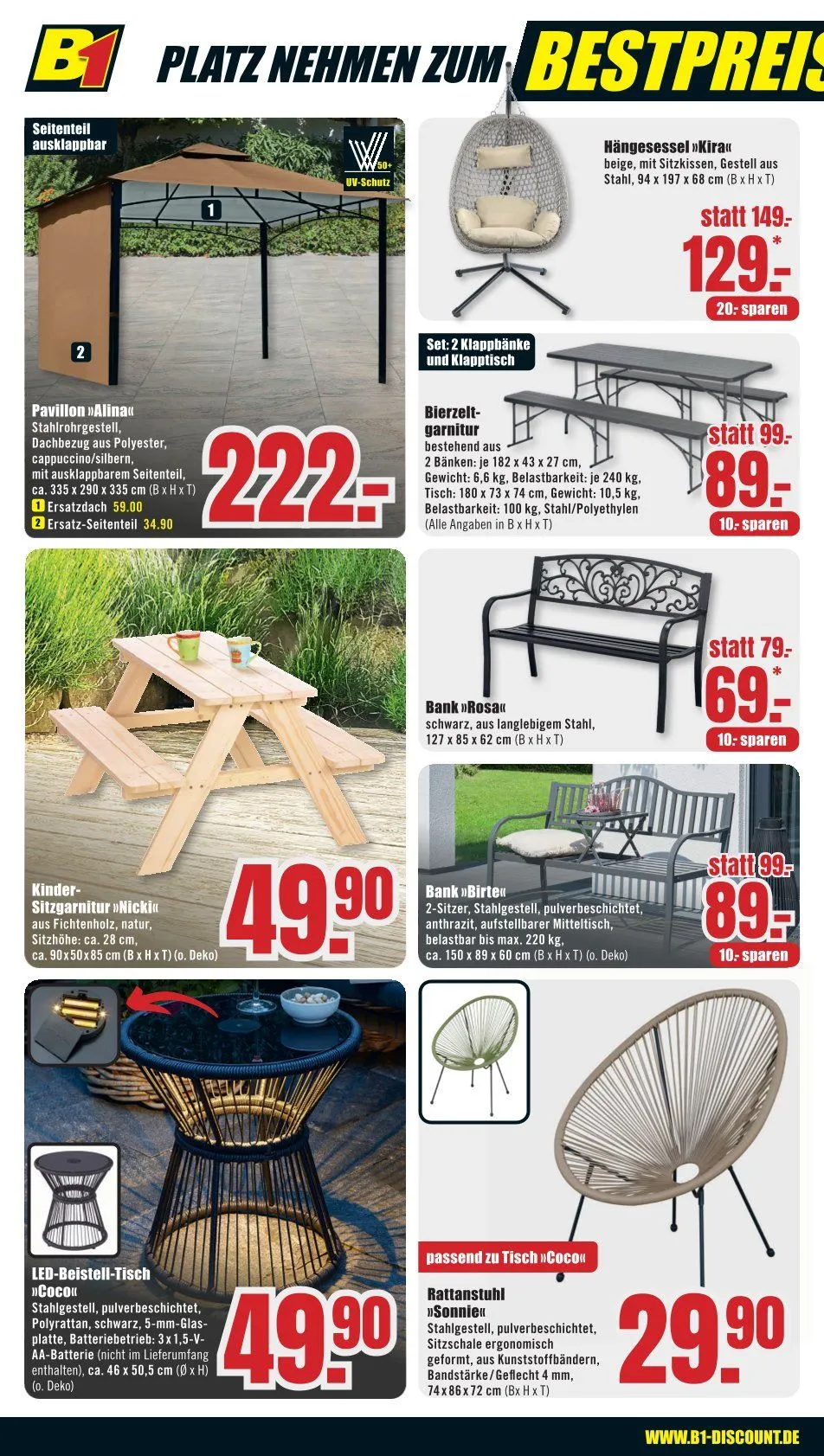 B1 Discount Baumarkt Angebote von 4. April bis 10. April 2026 - Prospekt seite 2