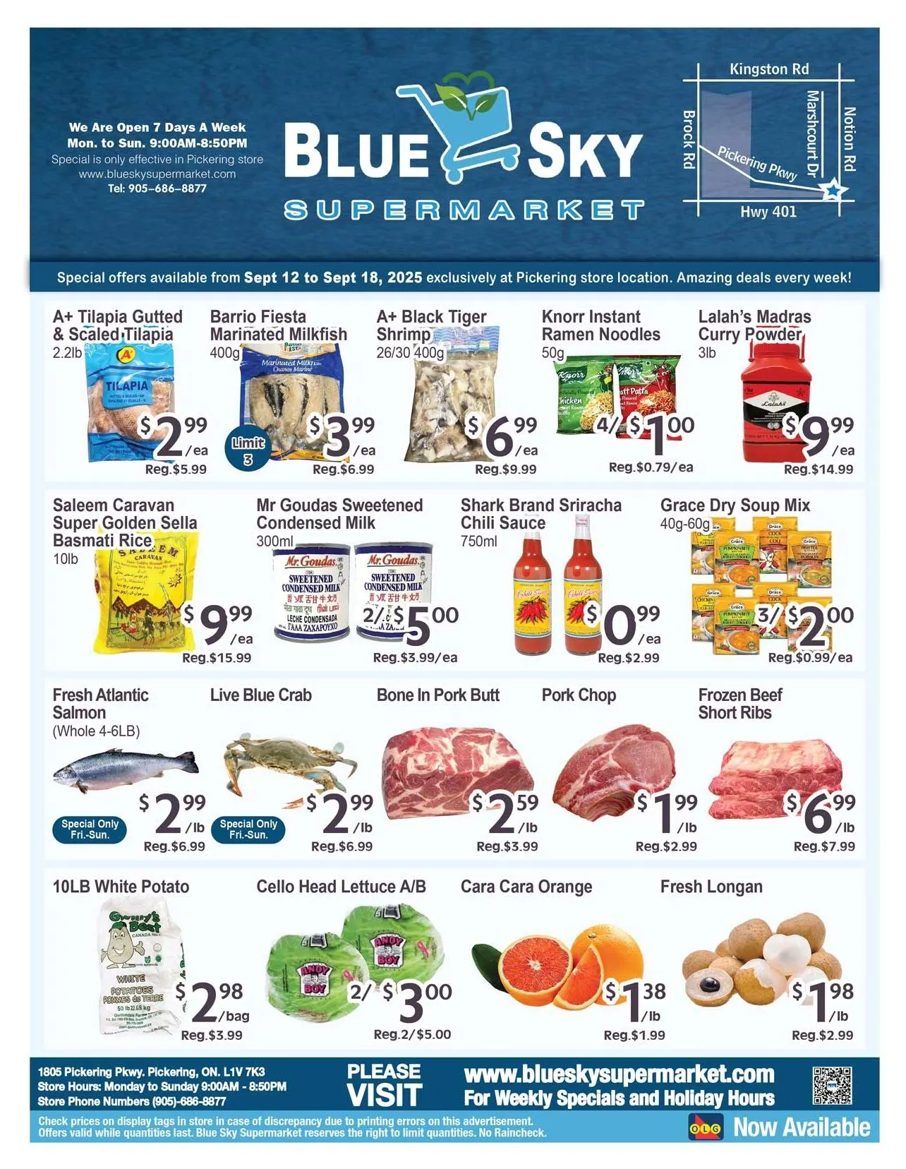 Blue Sky Supermarket Sales from September 12 to September 18 2025 - flyer page 1