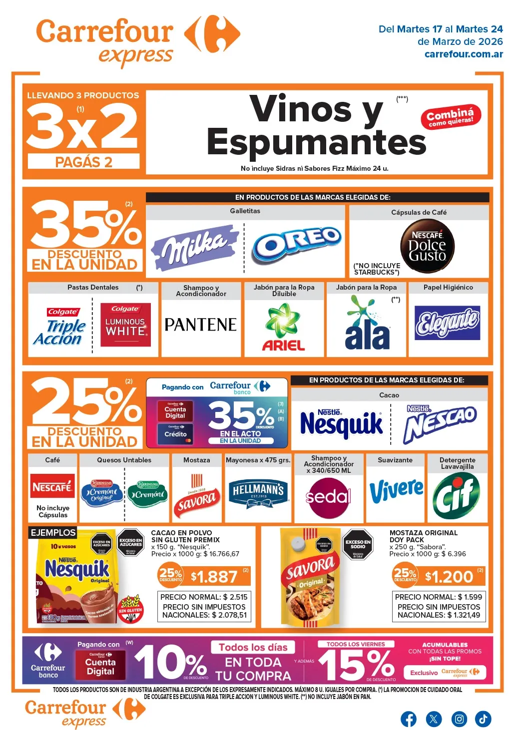 Ofertas de  Ofertas Carrefour Express 17 de marzo al 24 de marzo 2026 - Página 1 del catálogo