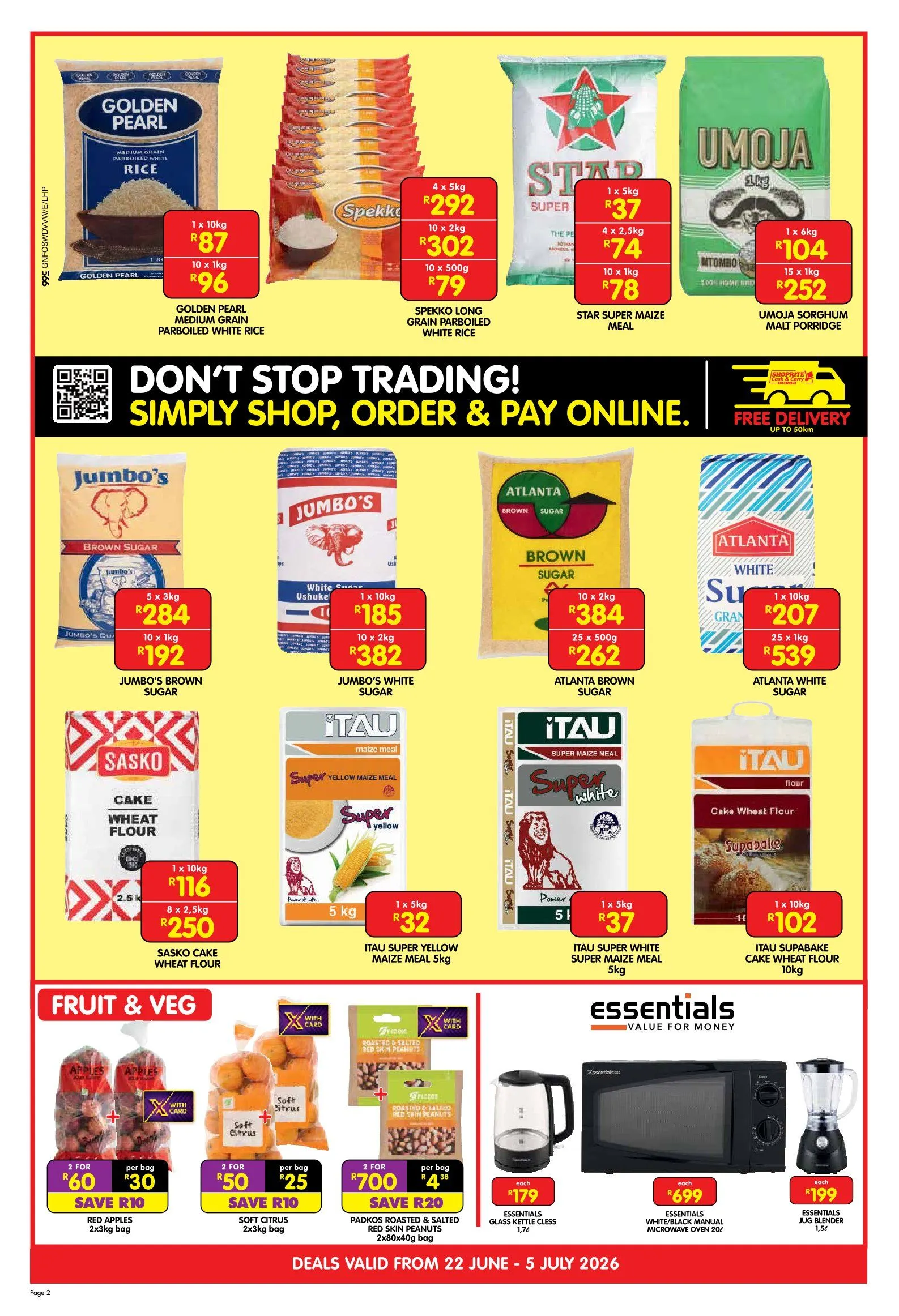 Shoprite Sales from 22 June to 5 July 2026 - Catalogue Page 2