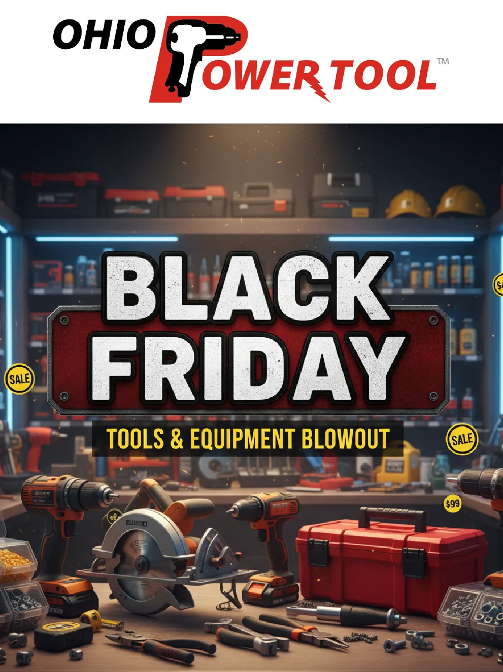 Weekly ad Ohio Power Tool Sales from November 13 to November 28 2025 - Page 1