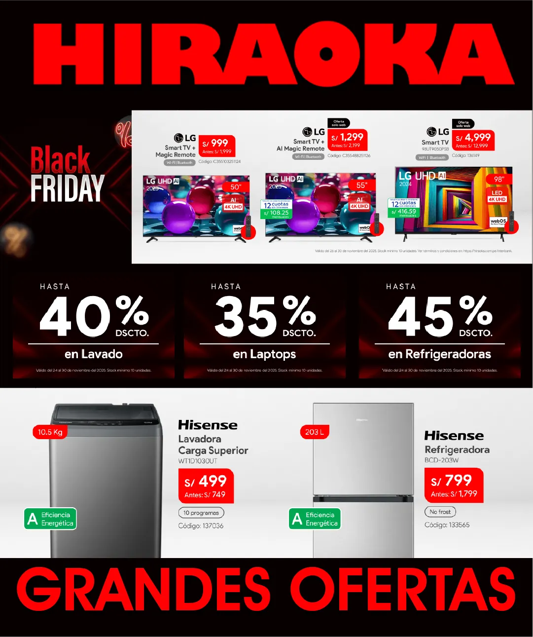 Hiraoka Ofertas - 27 de noviembre 10 de diciembre 2025