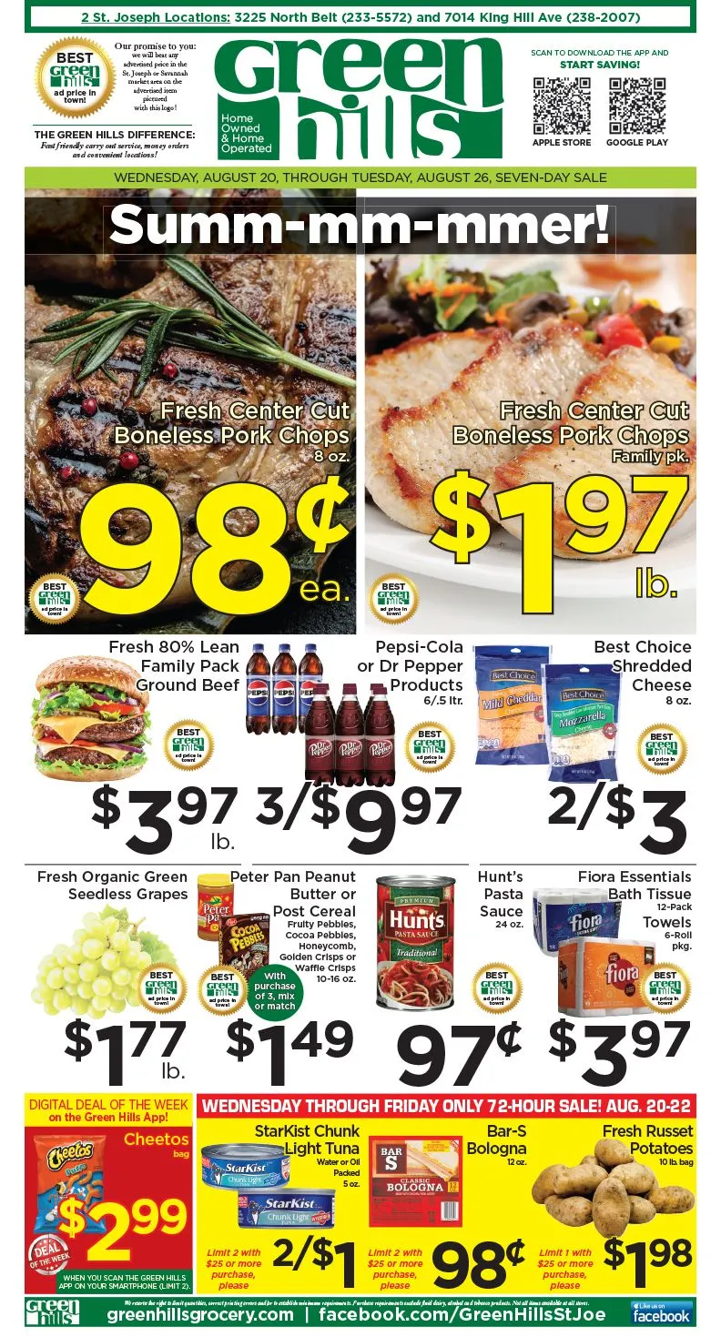 Weekly ad Green Hills Grocery Sales from August 20 to August 26 2025 - Page 