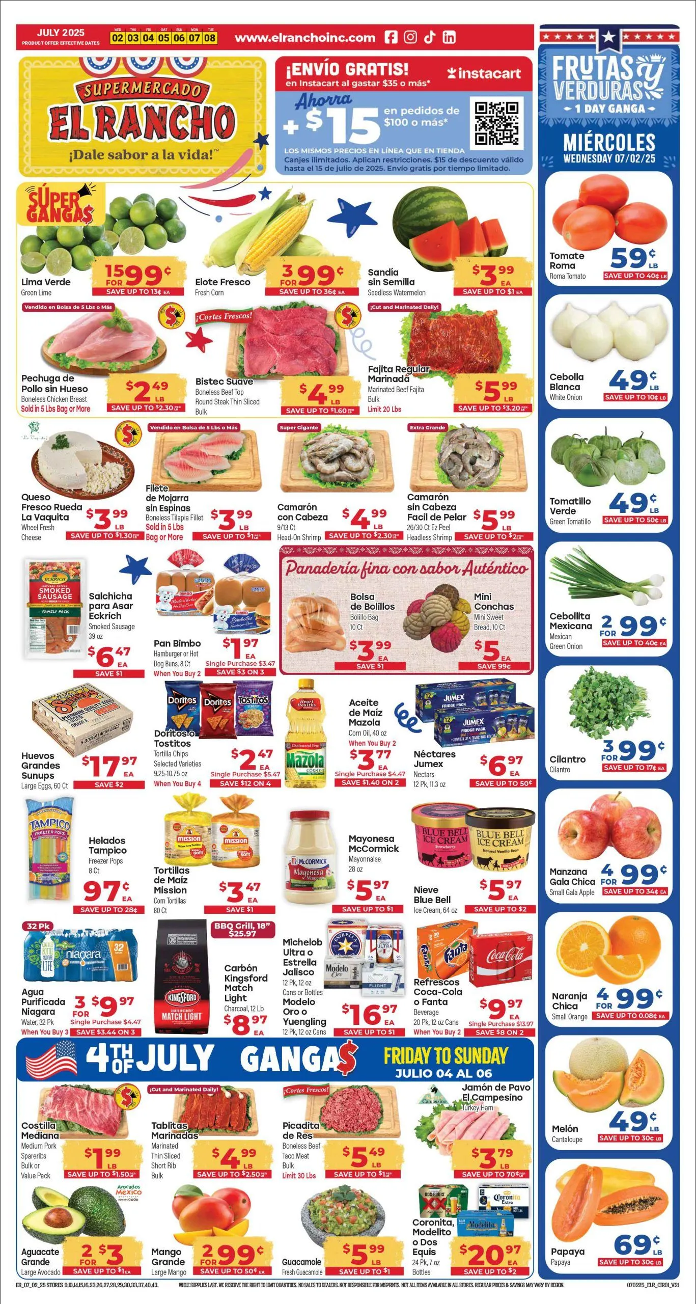 Weekly ad El Rancho Sales from July 2 to July 11 2025 - Page 1