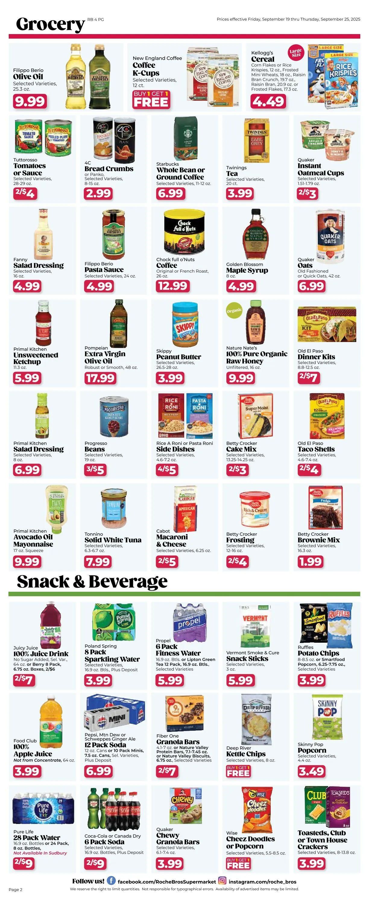 Weekly ad Roche Bros. Sales from September 19 to September 25 2025 - Page 2