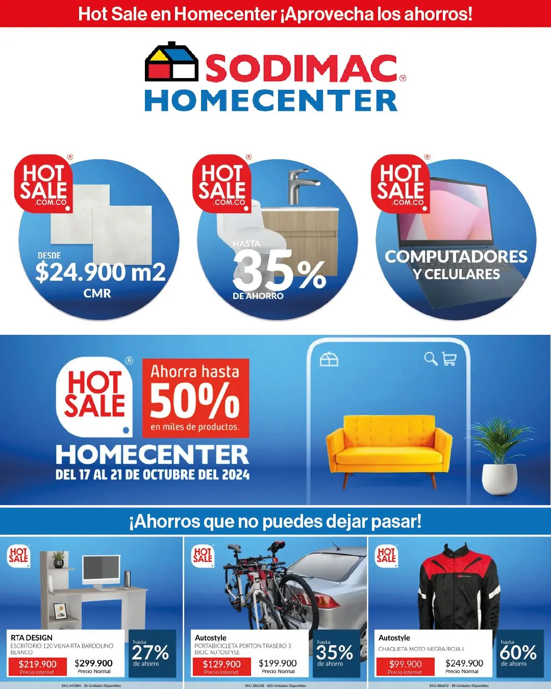 Catalogo de Homecenter Ofertas Hot Sale! 17 de octubre al 21 de octubre 2024 - Pag 1