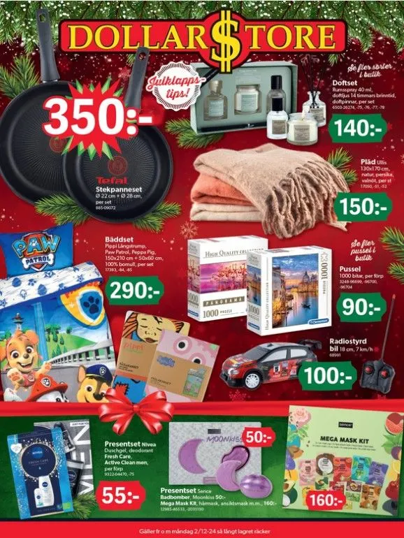 DollarStore från 2 december till 24 december 2024 - Reklamblad sidor 