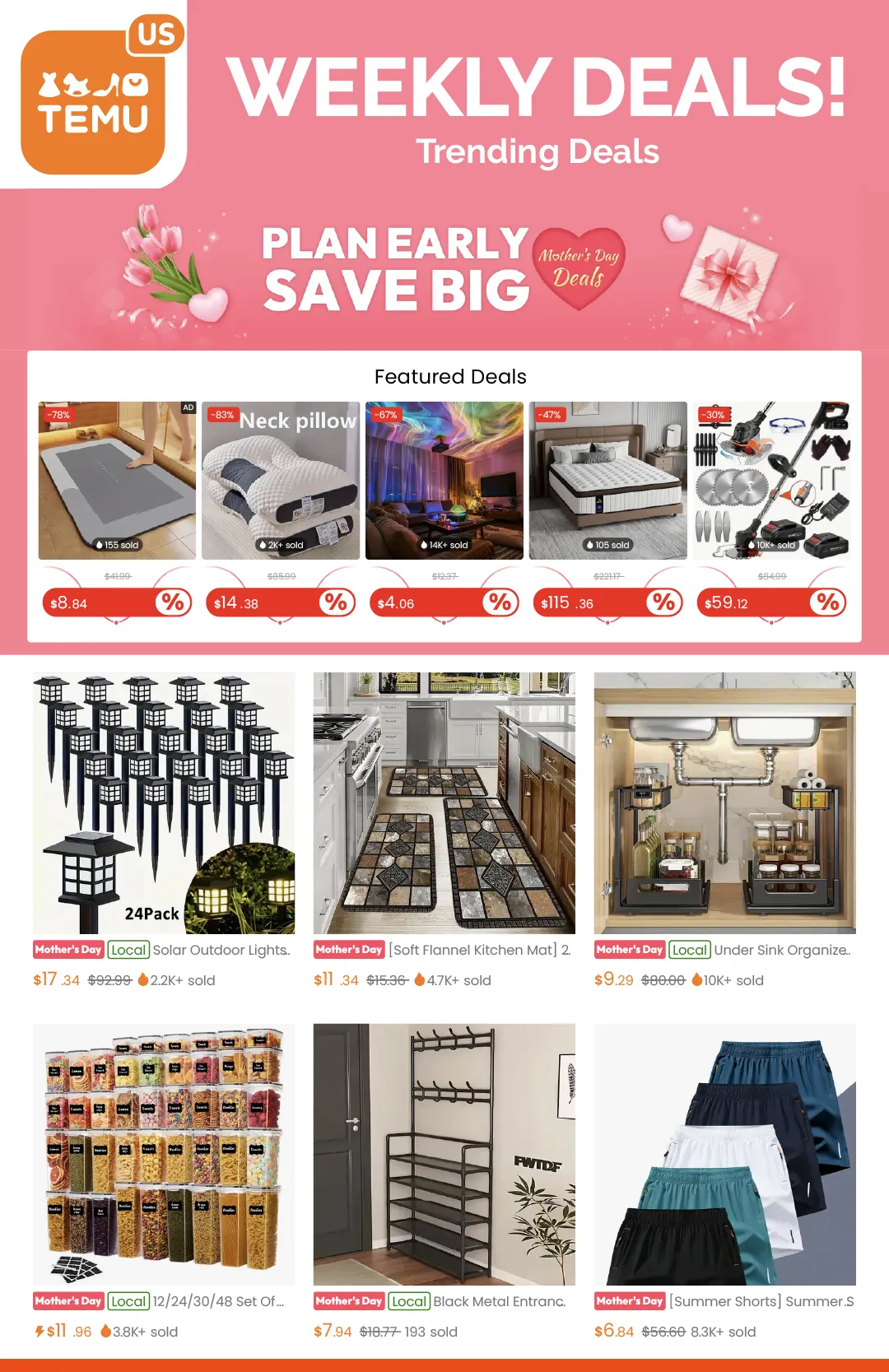 Weekly ad Temu Weekly Ad from April 21 to May 15 2025 - Page 