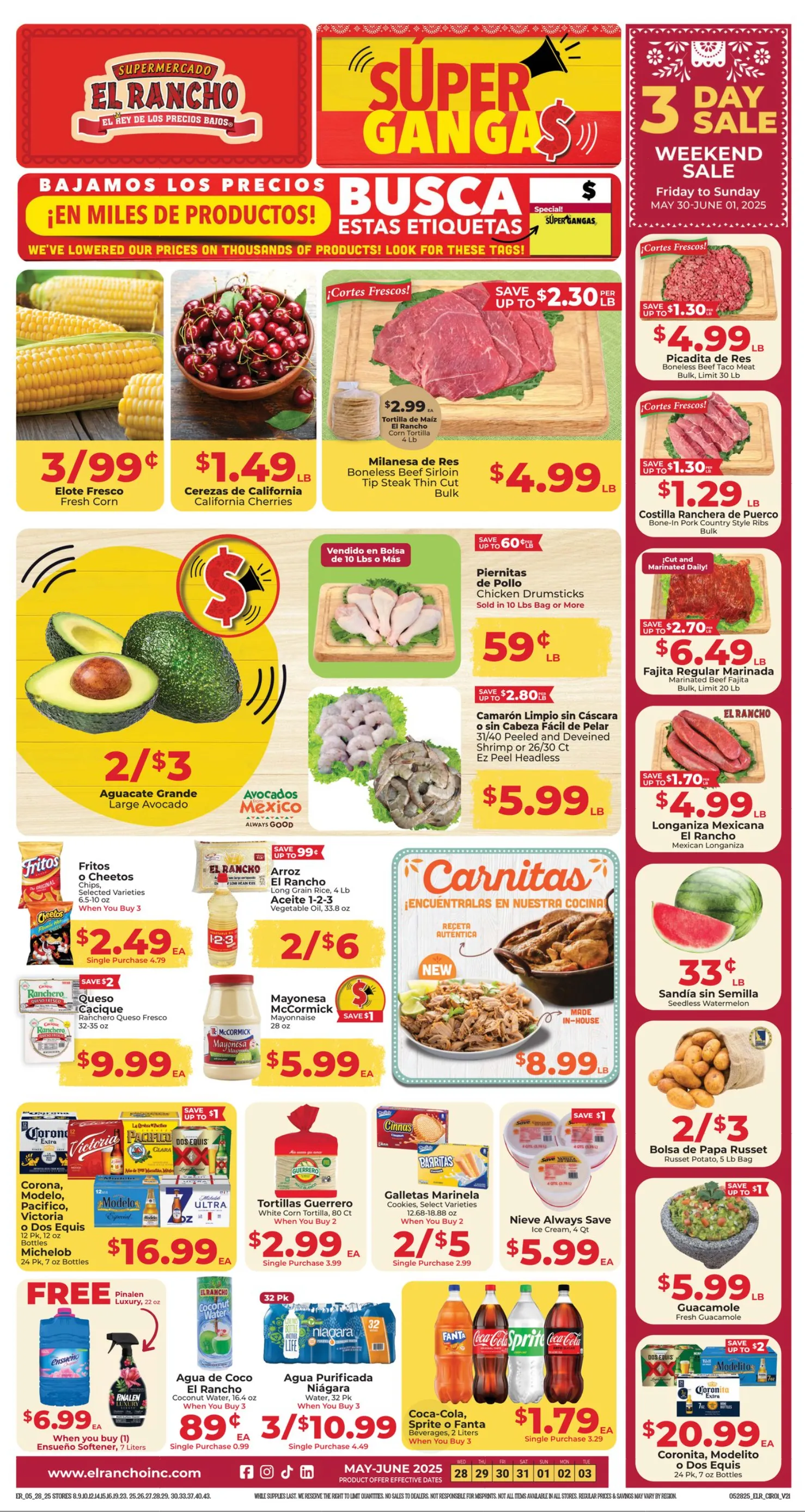 Weekly ad El Rancho Supermercado Sales from May 28 to June 3 2025 - Page 