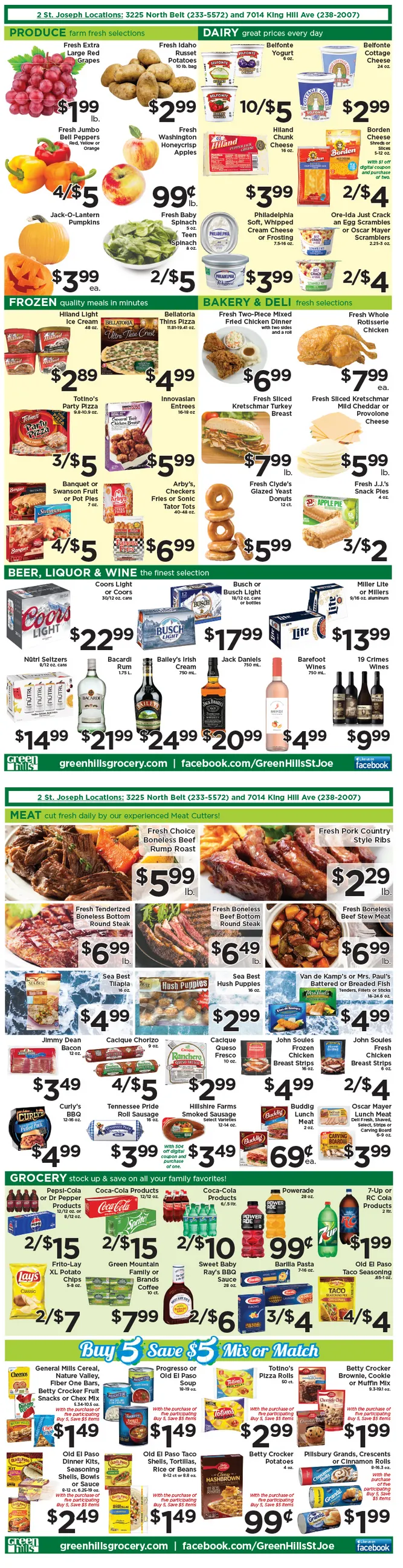 Weekly promotion Green Hills Grocery Sales spanning from October 8 to October 14 2025 - Page 2 for Catalogue 365