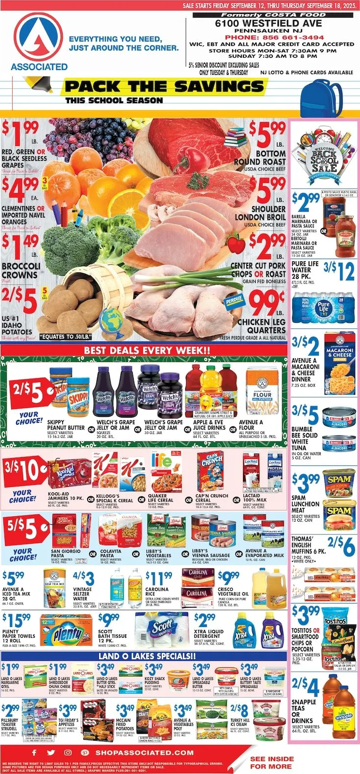 Weekly ad Associated Supermarkets Sales from September 12 to September 18 2025 - Page 1