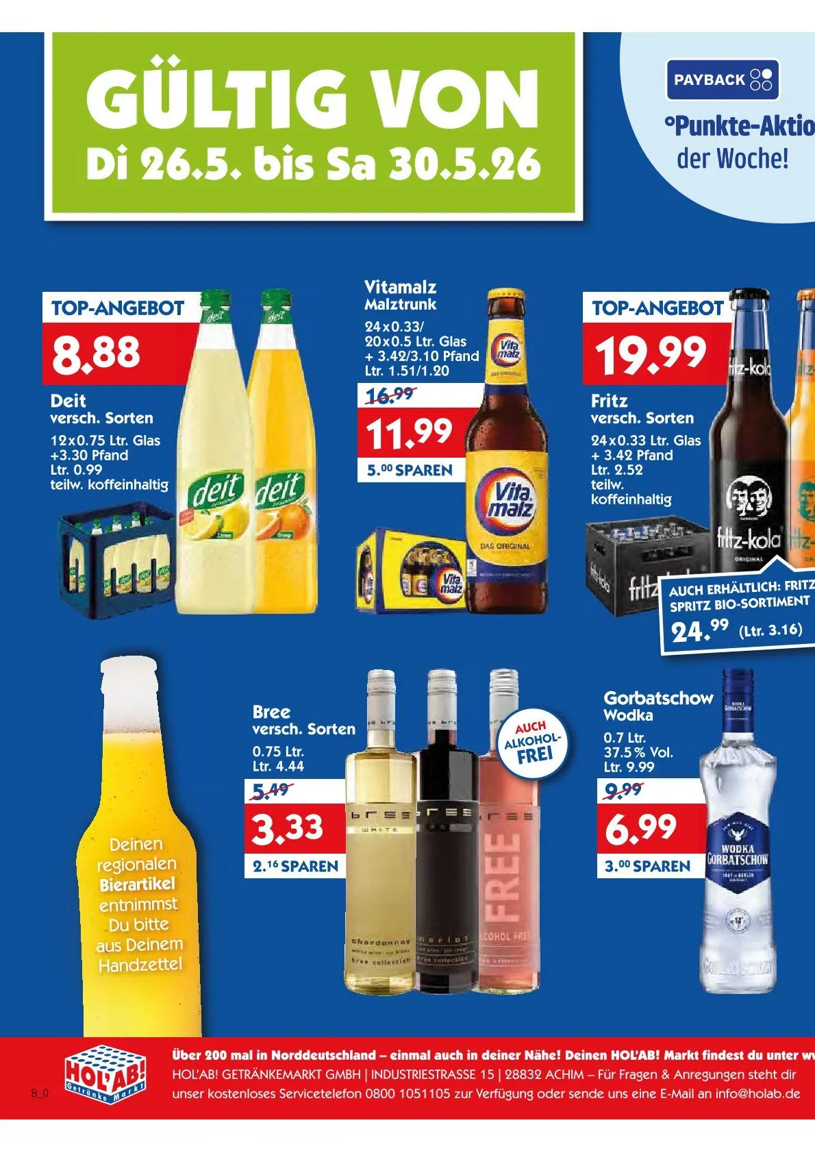 Hol'ab! Getränkemarkt Angebote von 26. Mai bis 30. Mai 2026 - Prospekt seite 2