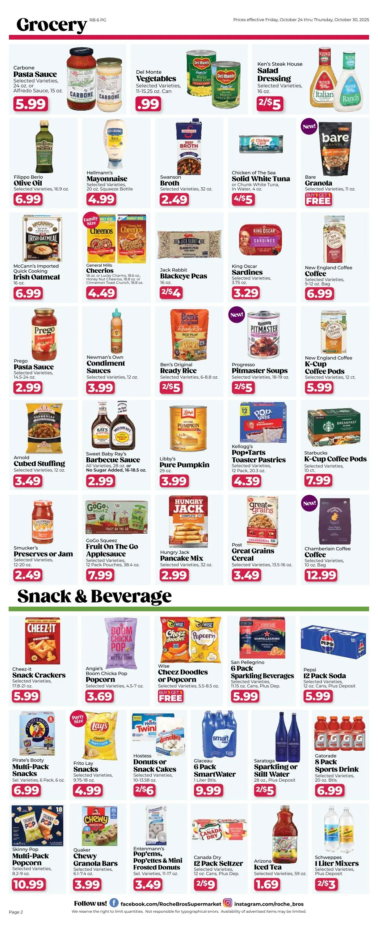 Weekly ad Roche Bros. Sales from October 24 to October 30 2025 - Page 2