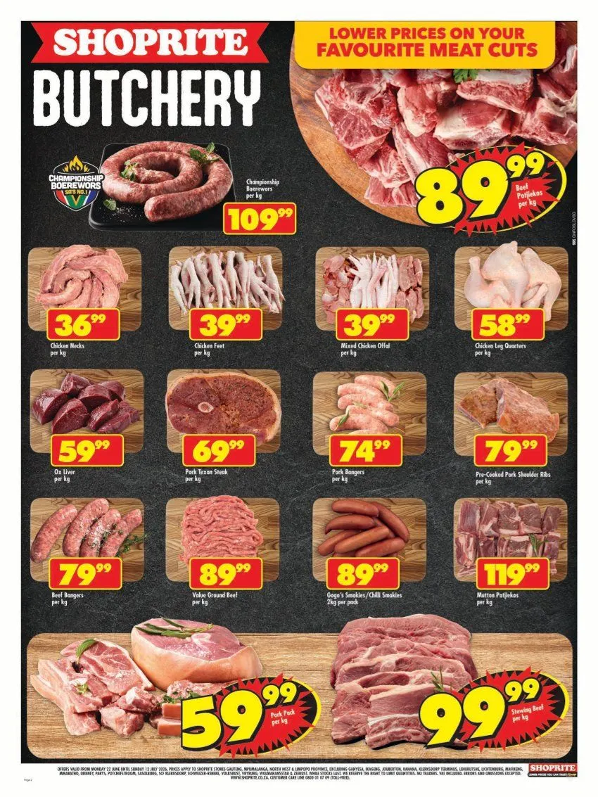 Shoprite Sales from 22 June to 12 July 2026 - Catalogue Page 2