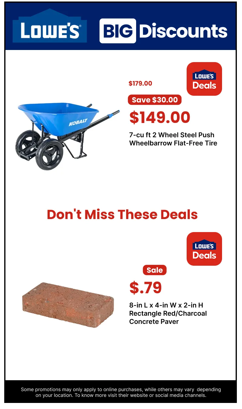 Weekly promotion Lowe's Sales spanning from April 6 to April 26 2026 - Page 2 for Catalogue 365