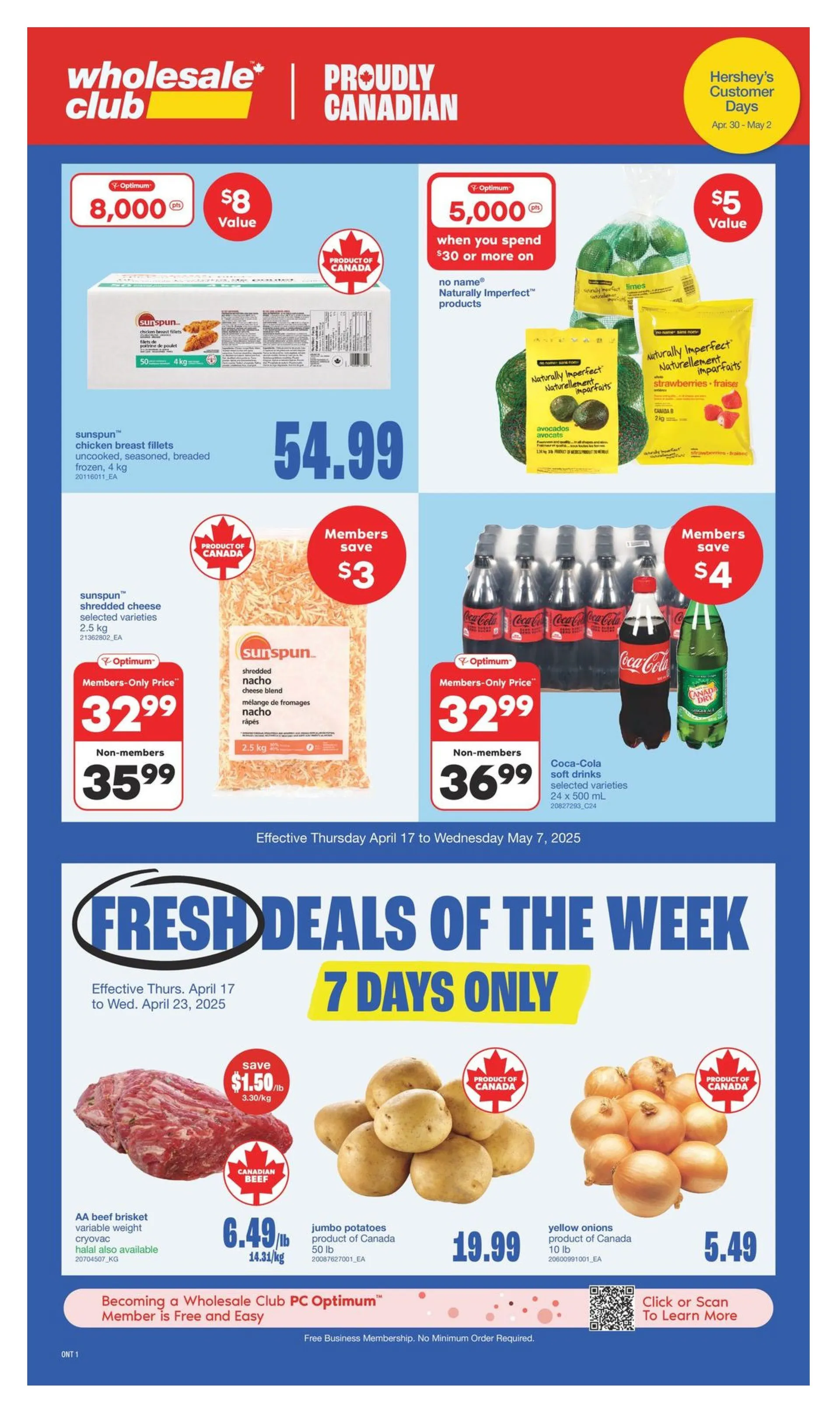 Wholesale Club Sales from April 17 to May 7 2025 - flyer page 1