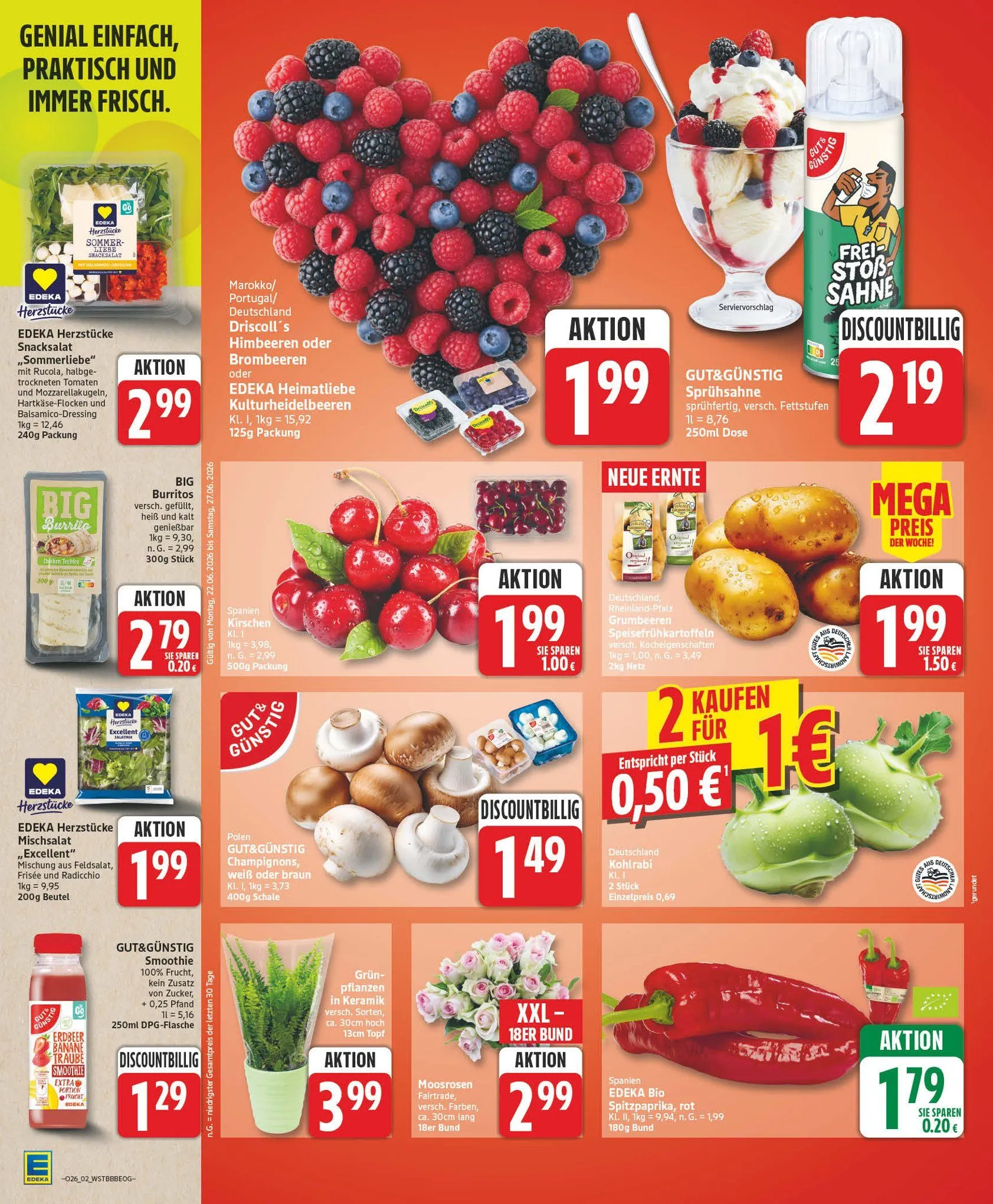 Edeka Angebote von 22. Juni bis 27. Juni 2026 - Prospekt seite 2