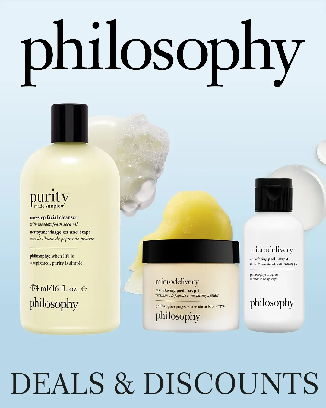 Weekly promotion Philosophy Sales spanning from March 27 to April 15 2026 - Page 1 for Catalogue 365
