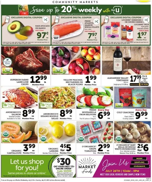 Weekly ad Andronico's Sales from July 23 to July 29 2025 - Page 
