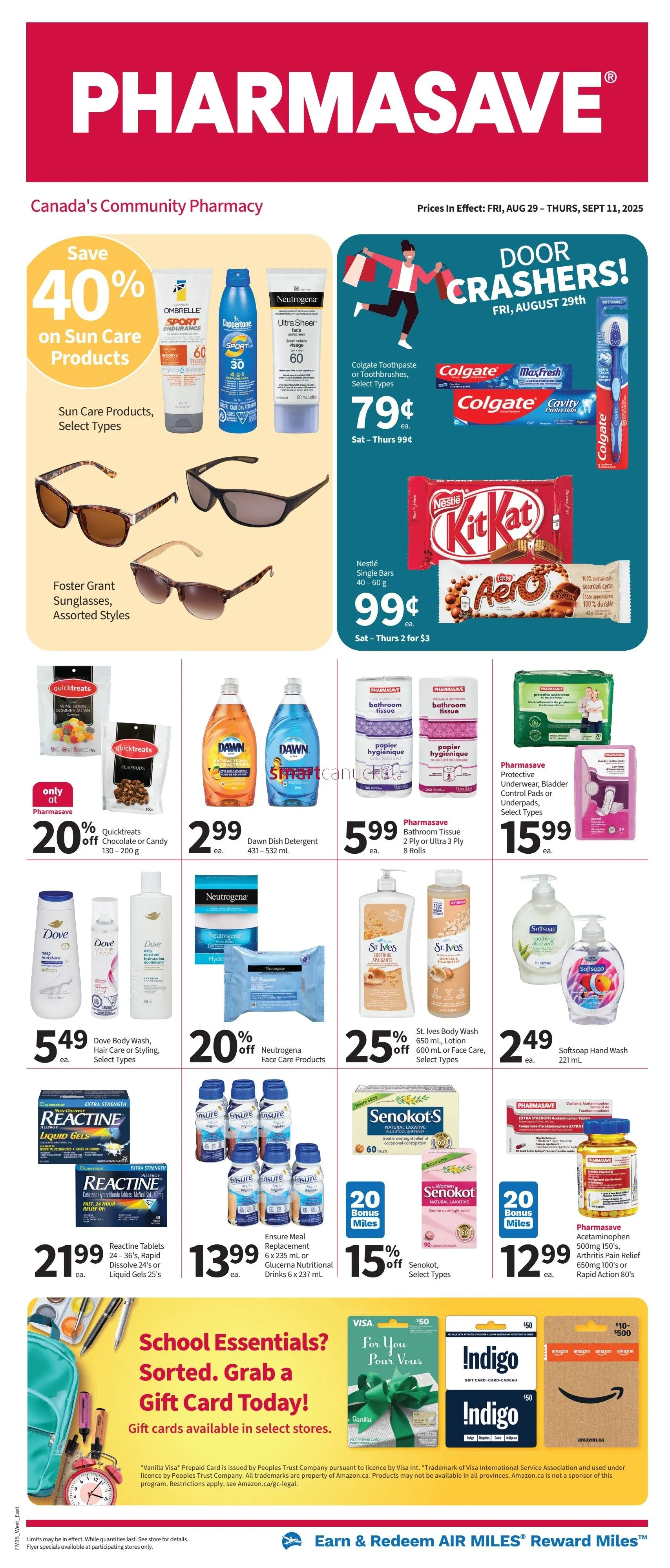 Pharmasave Sales from August 29 to September 11 2025 - flyer page 1