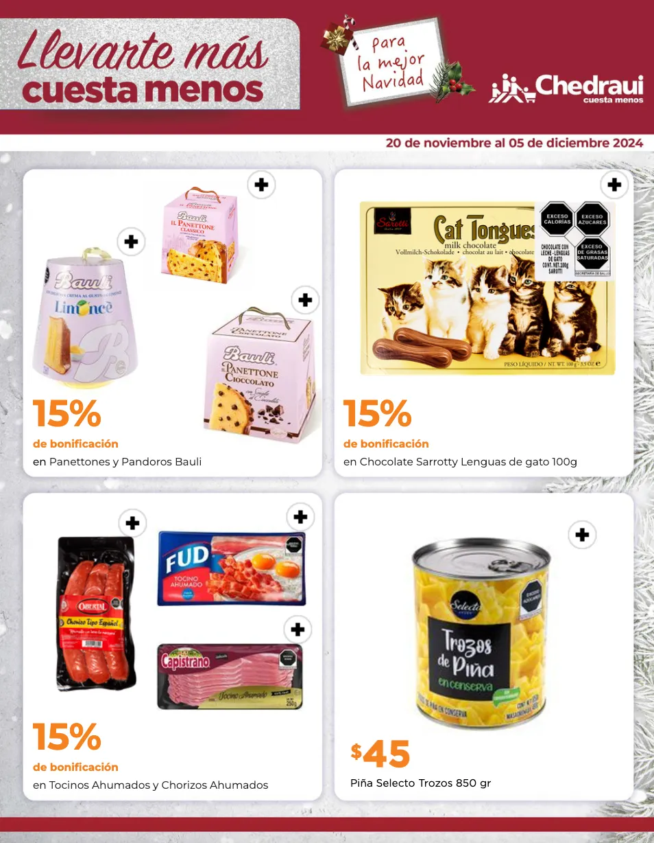 Catálogo de Cuesta menos en Navidad con Chedraui 20 de noviembre al 5 de diciembre 2024 - Pagina 1