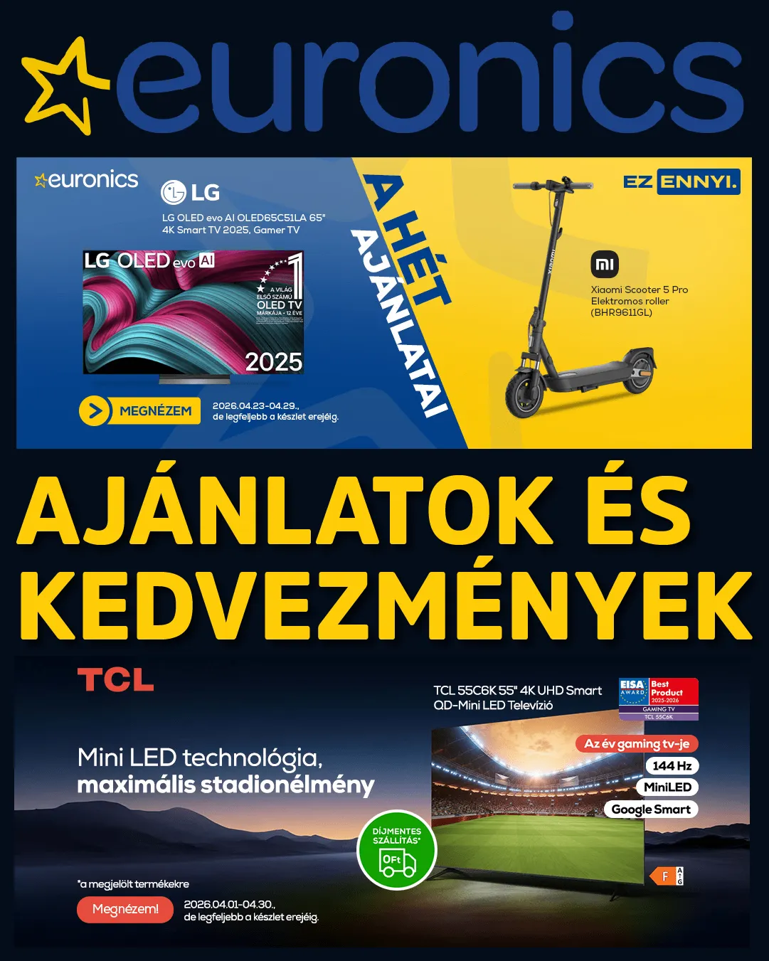 Katalógus Euronics április 23.-tól május 13.-ig 2026. - Oldal 1