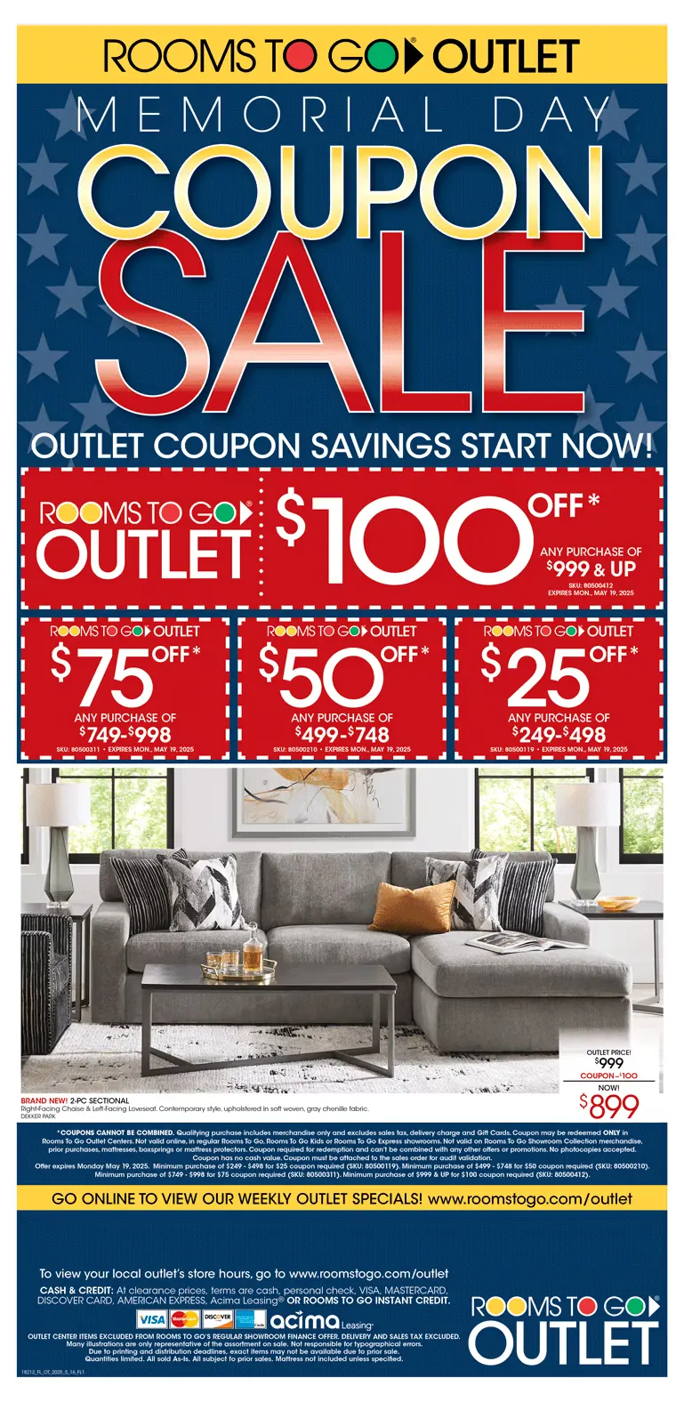 Weekly ad Rooms To Go Deals from May 16 to May 26 2025 - Page 