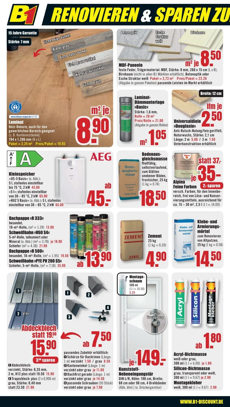 B1 Discount Baumarkt Angebote von 17. Januar bis 23. Januar 2026 - Prospekt seite 2