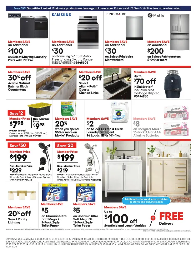  Lowe's Sales from January 8 to January 14 2026 - flyer page 2