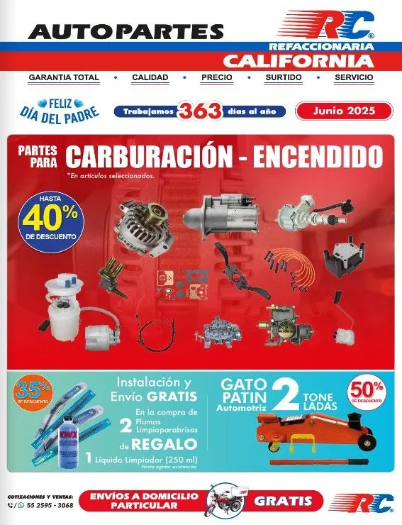 Catálogo de Refaccionaria California catálogos 1 de junio al 1 de julio 2025 - Pagina