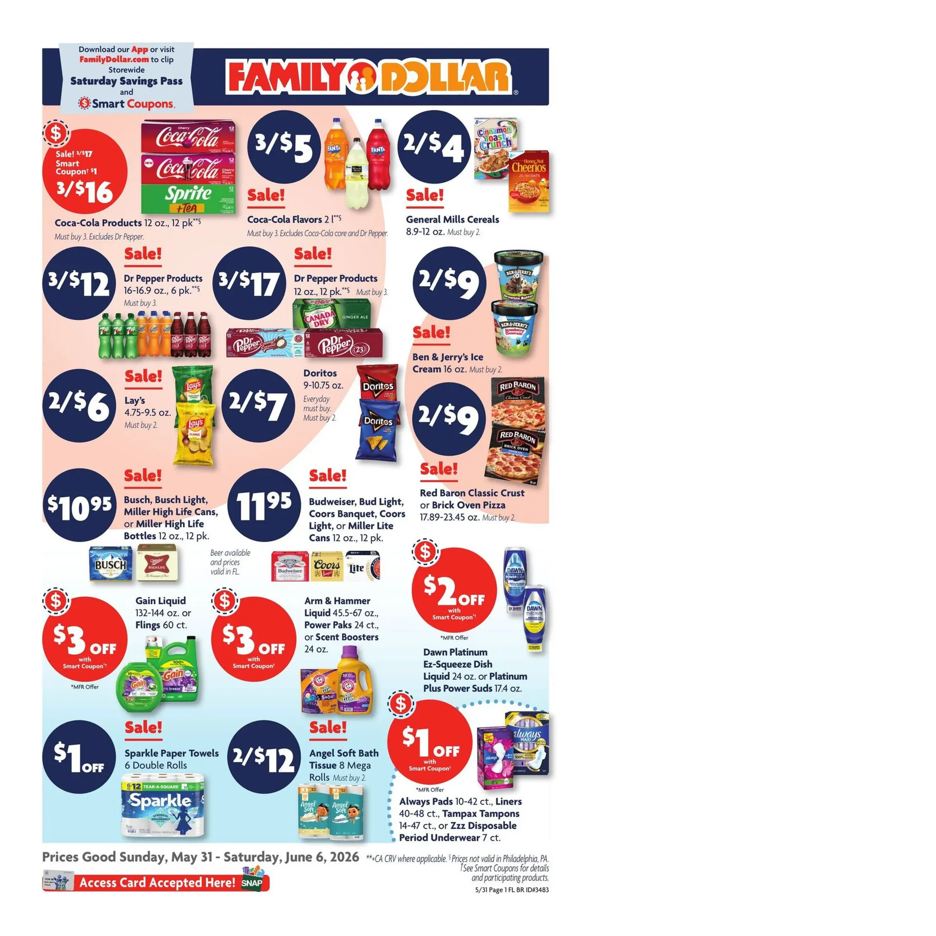 Weekly promotion Family Dollar Sales spanning from May 31 to June 6 2026 - Page 2 for Catalogue 365